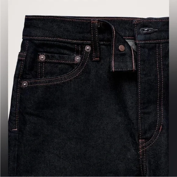 NWT! Banana Republic Dark Rinse Wash The Icon Classic Wide-Leg Jean 🩷 825977 - Picture 6 of 9